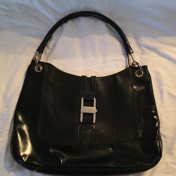 Vintage GUCCI Patent Leather Black Bag Purse - Picture 2 of 15